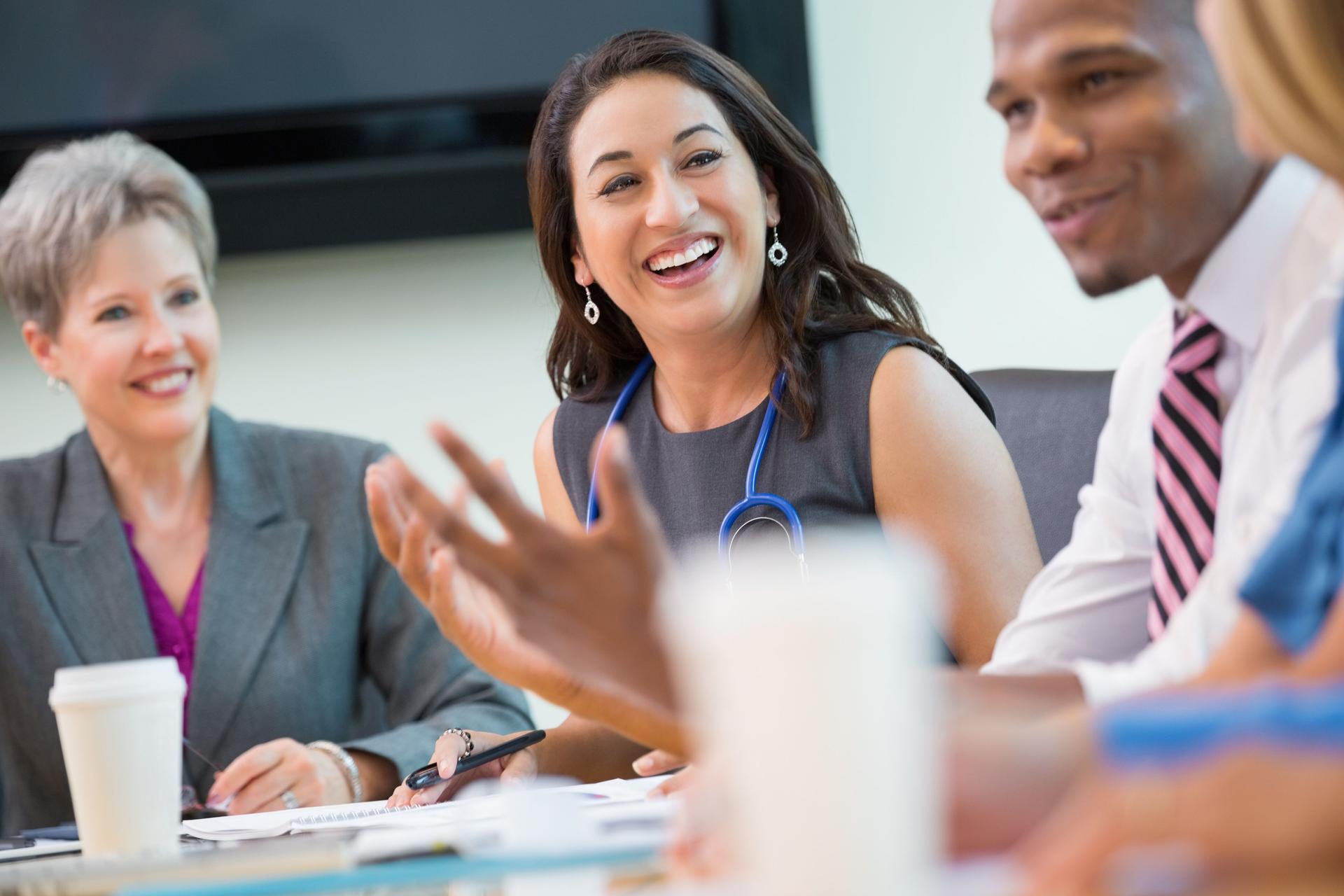 Multi-gender business meeting